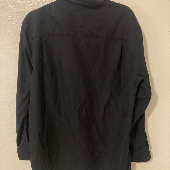 Brandini Men's Classic Black Button Down Shirt - Picture 2 of 3